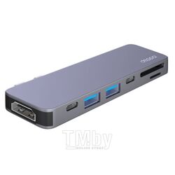 USB-C адаптер для MacBook 7 в 1 Deppa 73121 (графит)