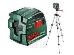 Нивелир лазерный BOSCH PCL 10 со штативом в кор. (проекция: крест, до 10 м, +/- 5 мм, резьба 1/4")