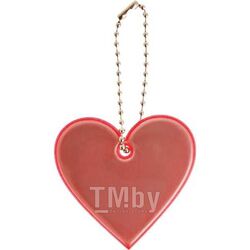 Светоотражающий брелок "Сердце" 75х73 мм, розовый, deVente 9082808