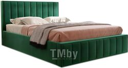 Двуспальная кровать Мебельград Вена Стандарт с ПМ 180x200 (мора зеленый)