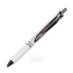 Ручка роллер "EnerGel BLN75W" 0,5 мм, пласт./метал., белый/черный, стерж. черный Pentel BLN75AW-AX