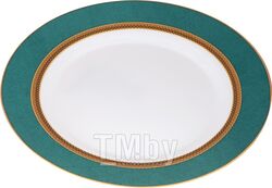 Тарелка обеденная стеклокерамическая, 275 мм, круглая, IMPRESS GREEN (Импресс грин), DIVA LA OPALA (Sovrana Collection) 13-127536