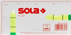 Уровень 100 мм 2 глазка акриловый R100 (SOLA) 1622142
