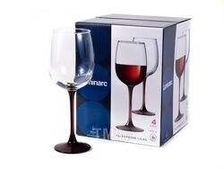 Набор бокалов для вина стеклянных "allegresse lilac" 4 шт. 420 мл Luminarc O0279