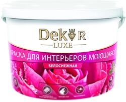 Краска Dekor ВД-АК 216 моющаяся для интерьера (14кг, белоснежный)