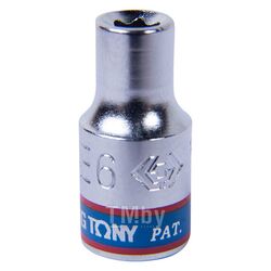 Головка торцевая KING TONY TORX Е-стандарт 1/4", E6, L = 24 мм 237506M