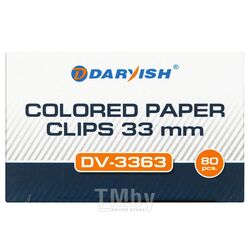 Скрепки Darvish Цветные / DV-3363 (33мм, 80шт)