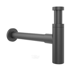 Сифон для раковины Wellsee Drainage System 182120000 (d 32 мм (1 1/4"); длина 346-371 мм; матовый черный)