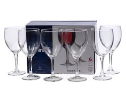 Набор бокалов для вина стеклянных "Elegance" 6 шт. 350 мл ОСЗ