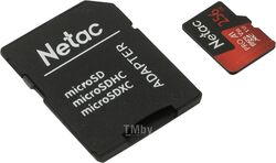 Карта памяти MicroSDXC 256GB V30/A1/C10 Netac P500 Extreme Pro с адаптером