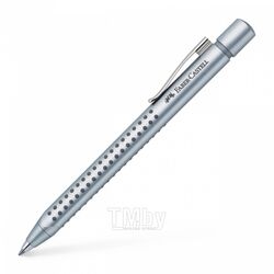 Ручка шарик/автомат "Grip 2011" 0,7 мм, пласт., глянц., серебристый, стерж. синий Faber Castell 144111
