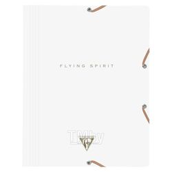 Папка на резинках 15 мм. "Flying Spirit" карт., белый Clairefontaine 104514C