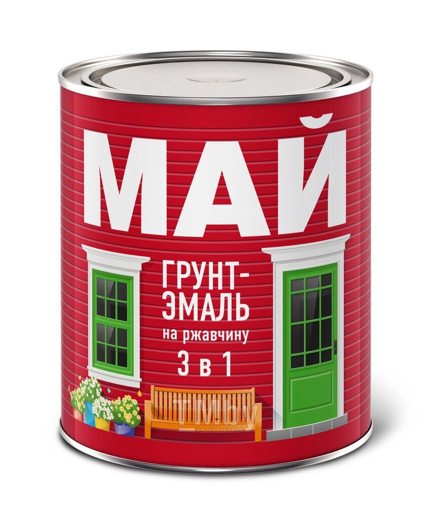 Купить грунт-эмаль МАЙ на ржавчину 3 в 1 черная, 1,9кг в Минске — TM.by